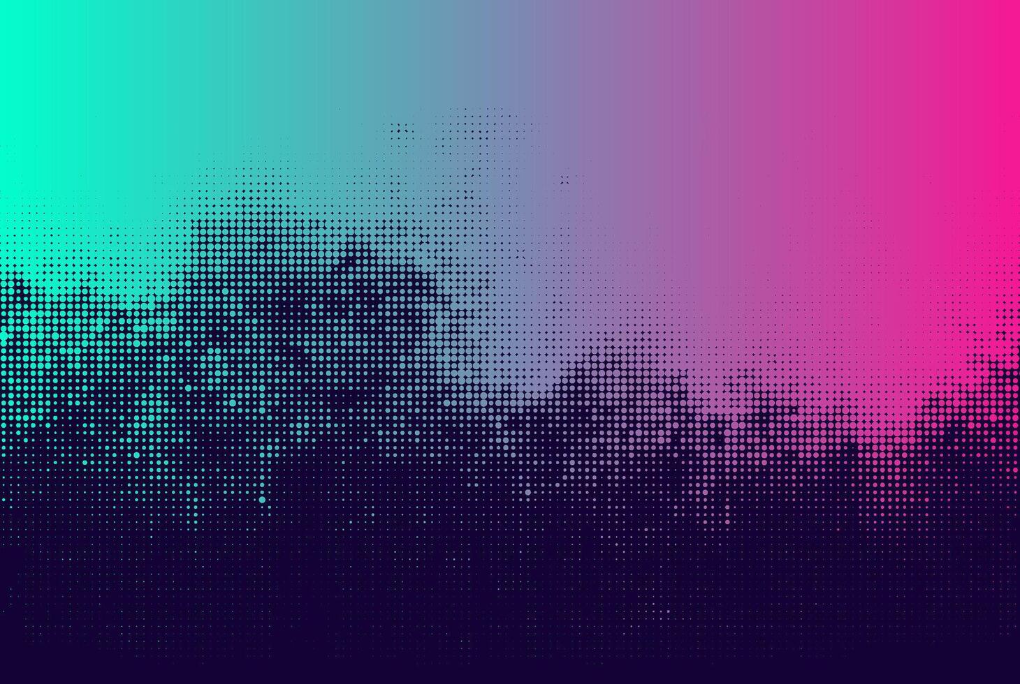 Abstract halftone background, futuristic halftone colorful neon glow effect with grunge dot pattern. vector