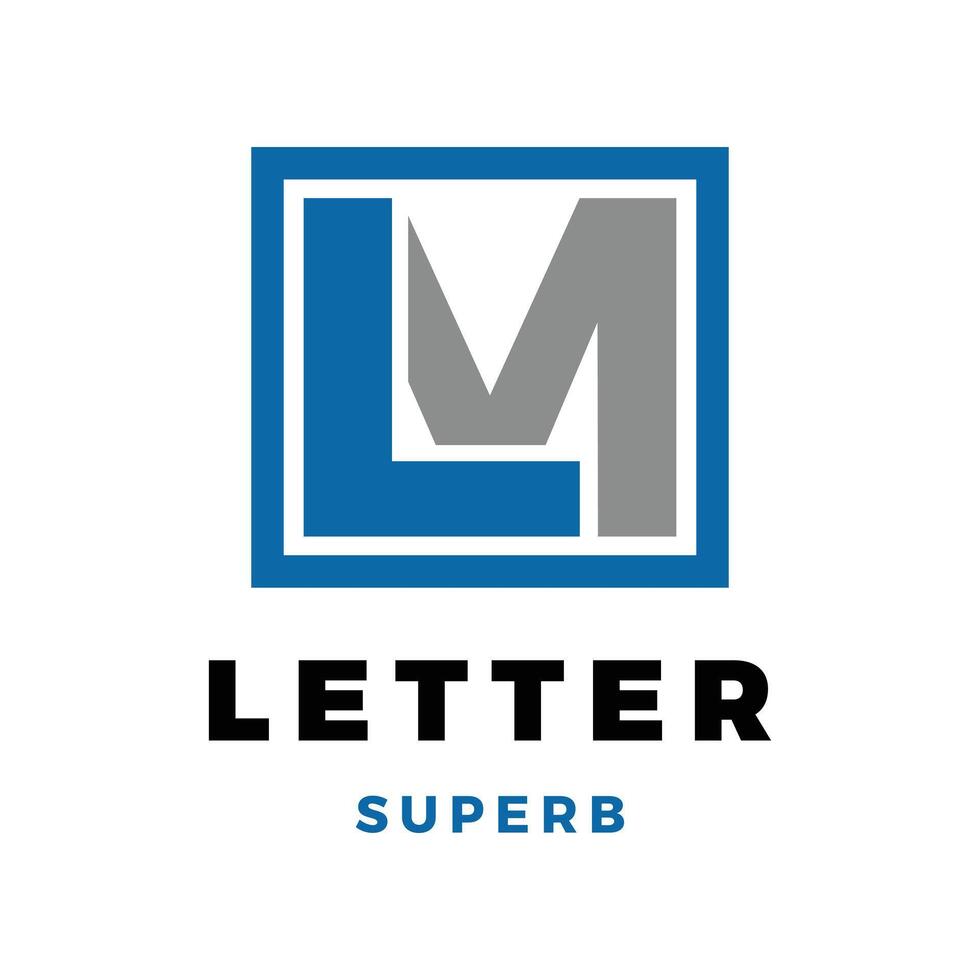 Initial Letter LM Icon Logo Design Template vector