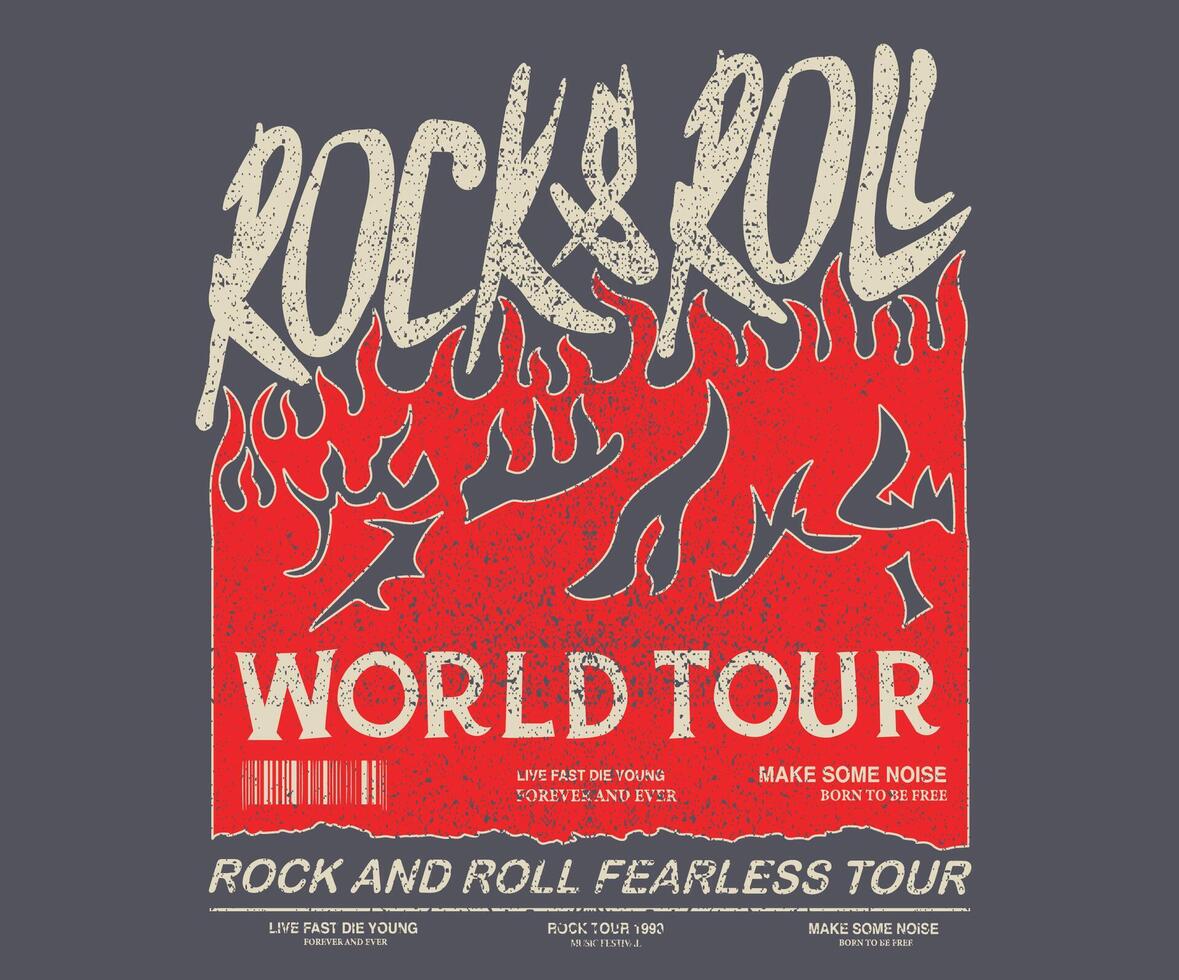 Eagle with fire artwork. Rock and roll with wing logo artwork for apparel and others. vector