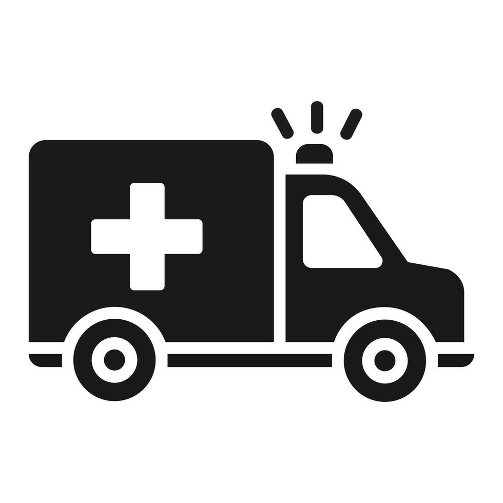 Flat Ambulance Icon vector