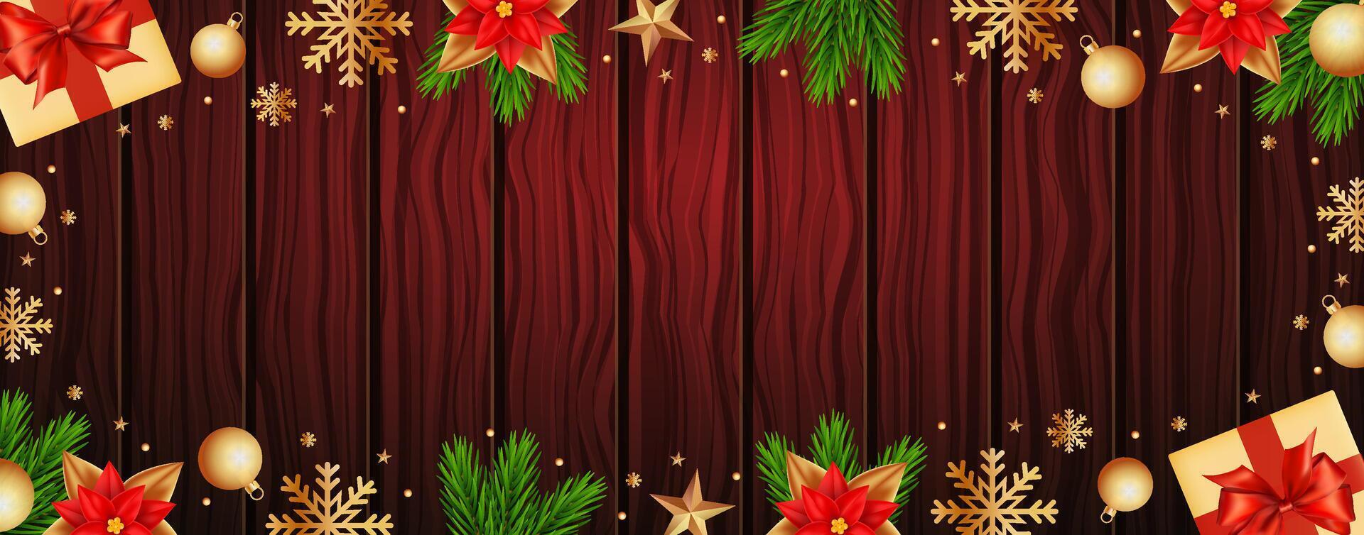 Christmas background with decorations vector