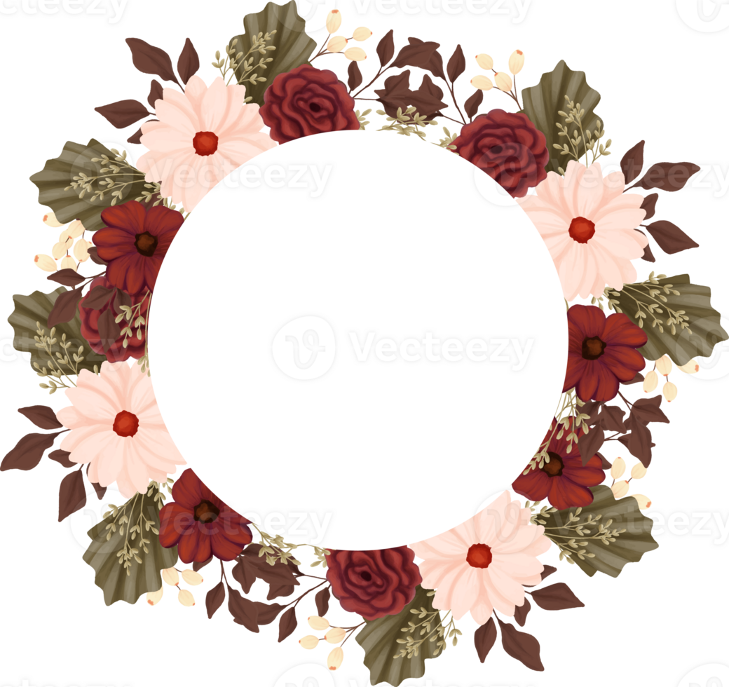 Autumn Flower wreath arrangement png