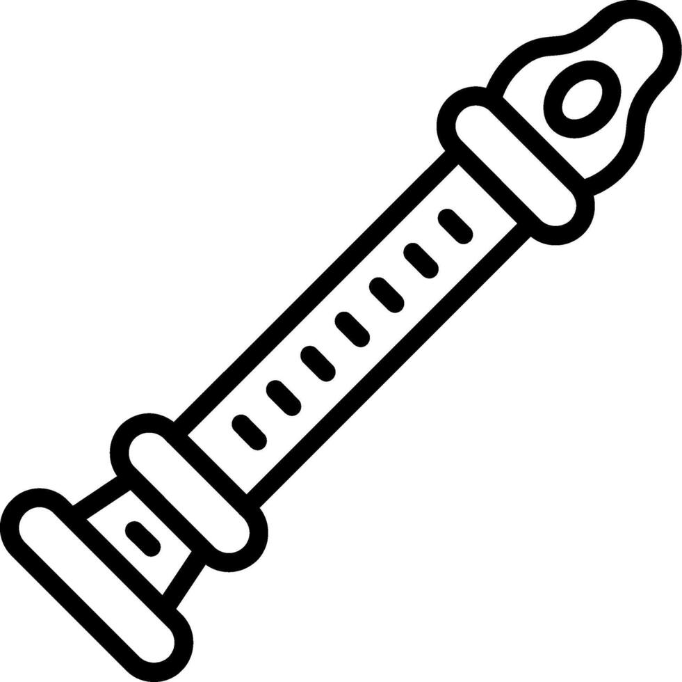 Flute Line Icon vector