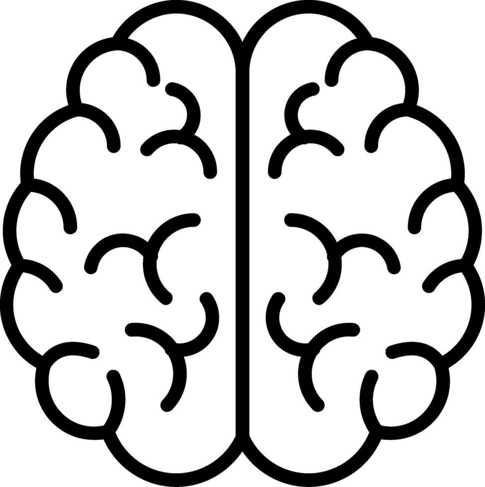 Brain Line Icon vector