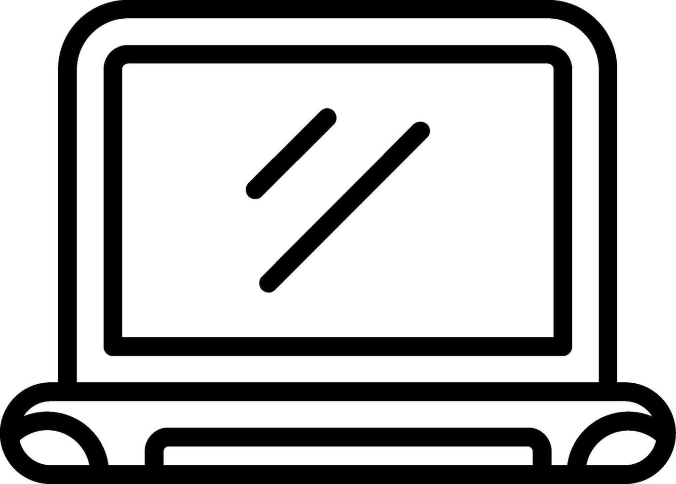 Laptop Line Icon vector