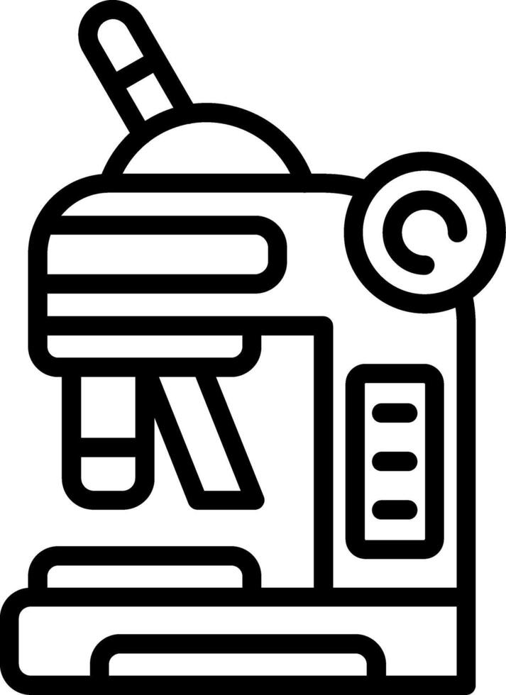 Microscope Line Icon vector