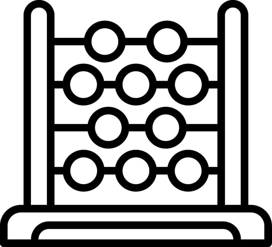 Abacus Line Icon vector