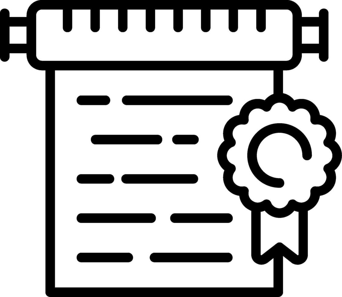 Diploma Line Icon vector