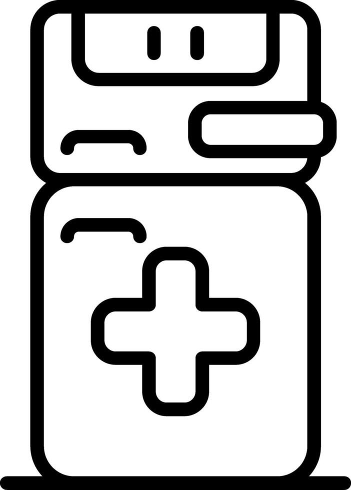 Fridge Line Icon vector