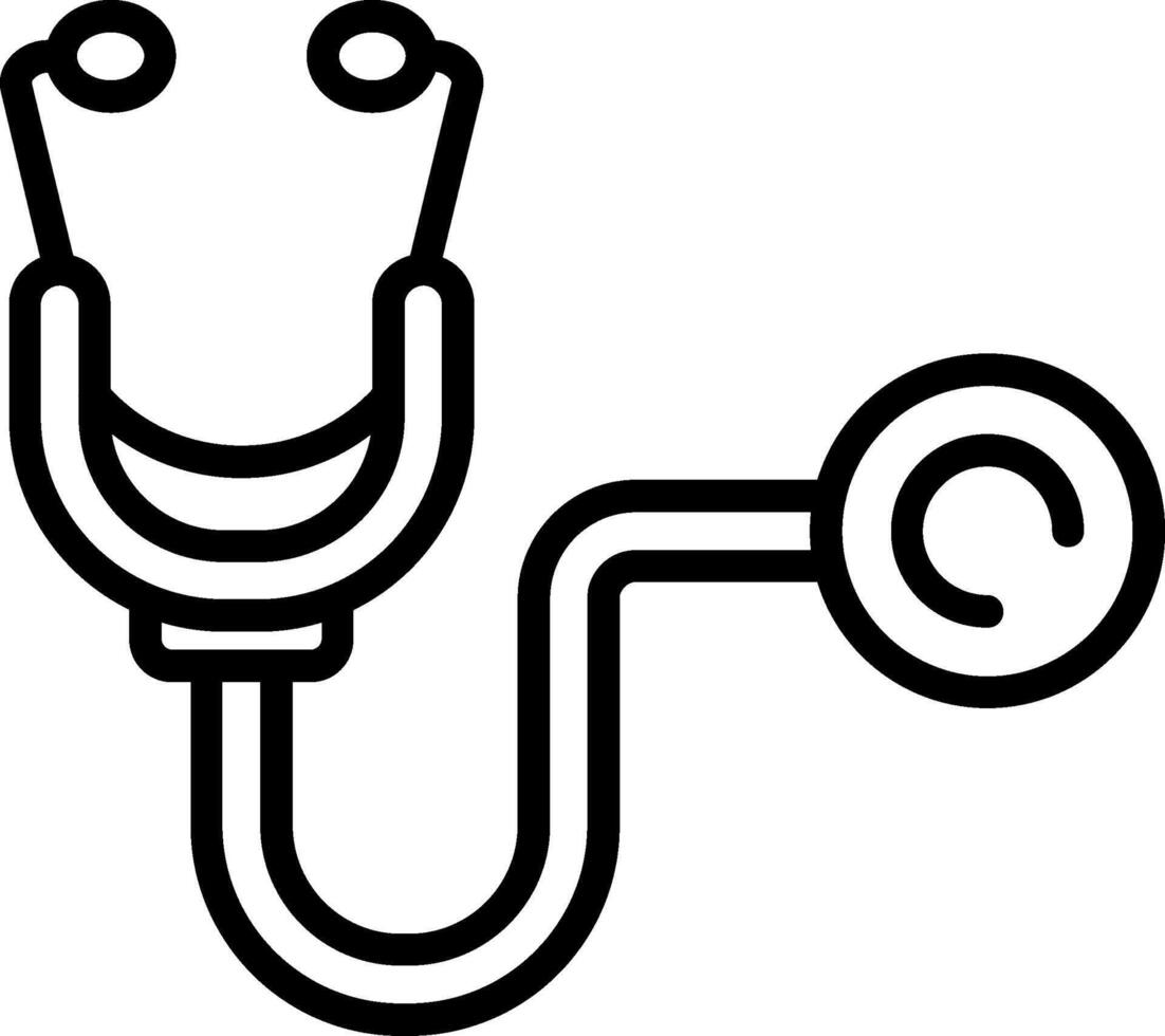 Stethoscope Line Icon vector