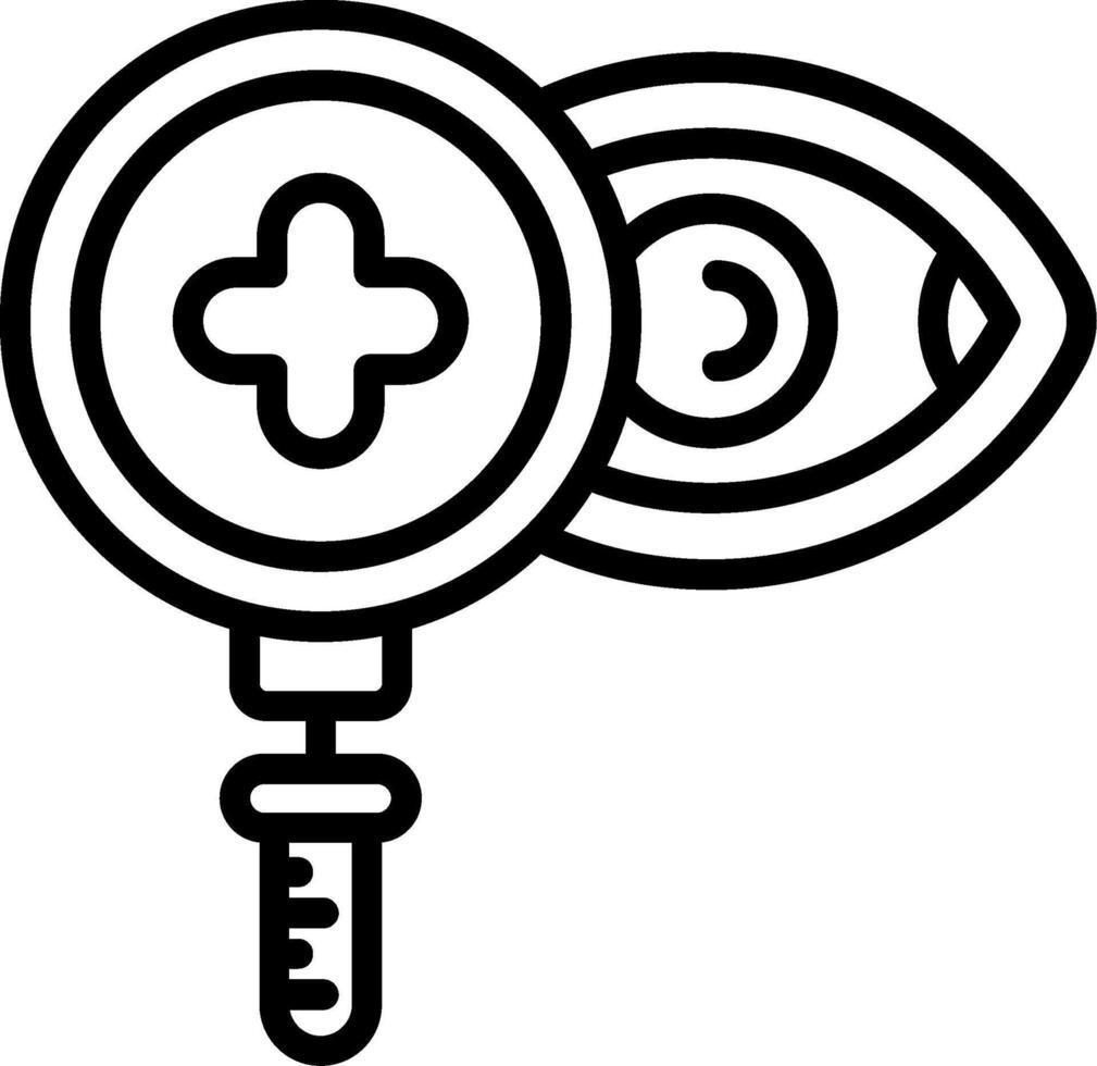 Eye Test Line Icon vector