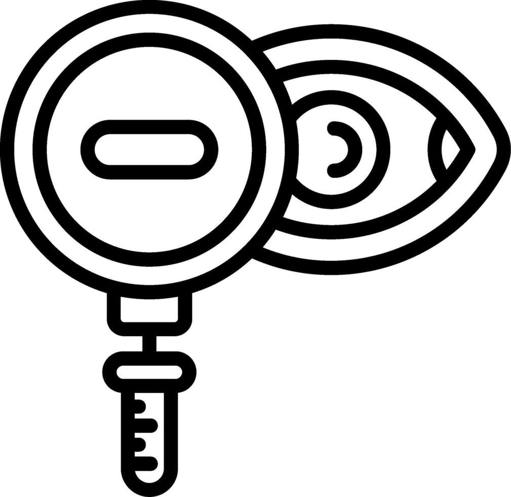 Eye Test Line Icon vector