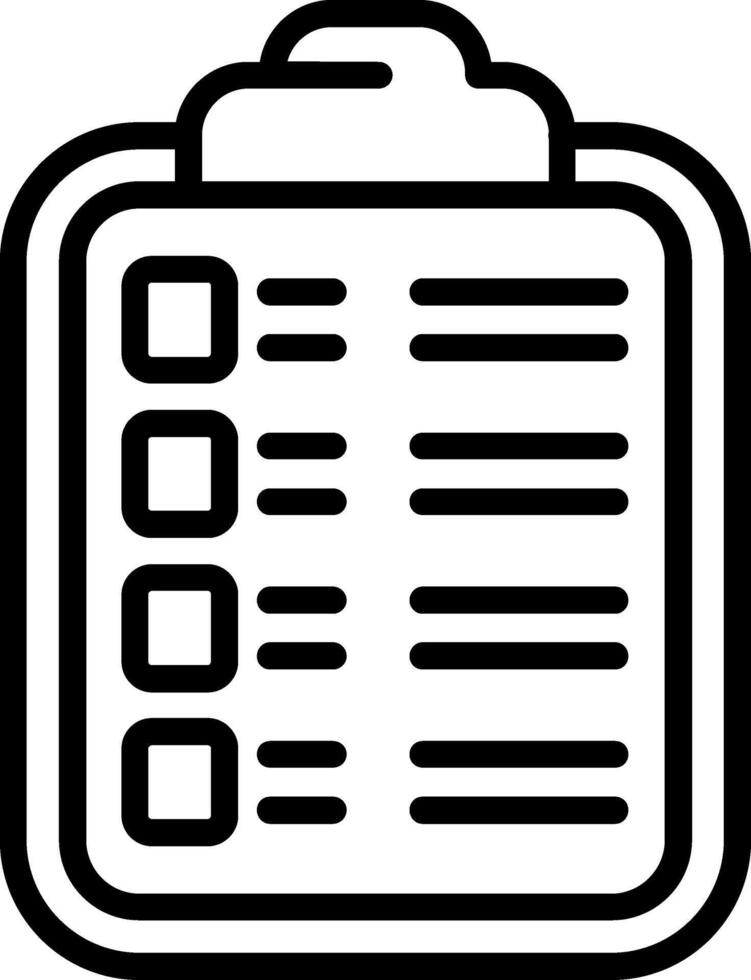 To Do List Line Icon vector