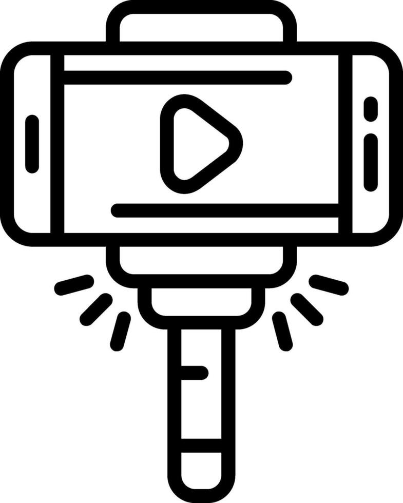 Vlog Line Icon vector