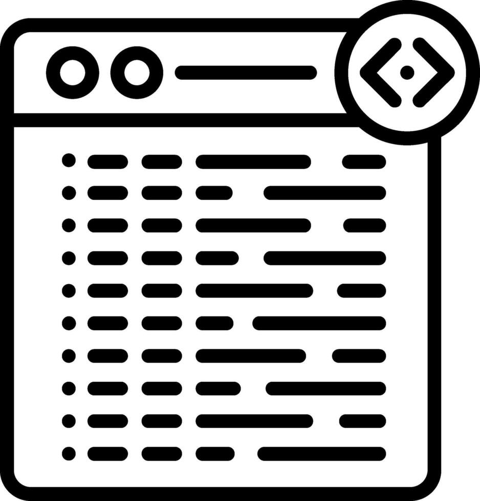 Coding Line Icon vector