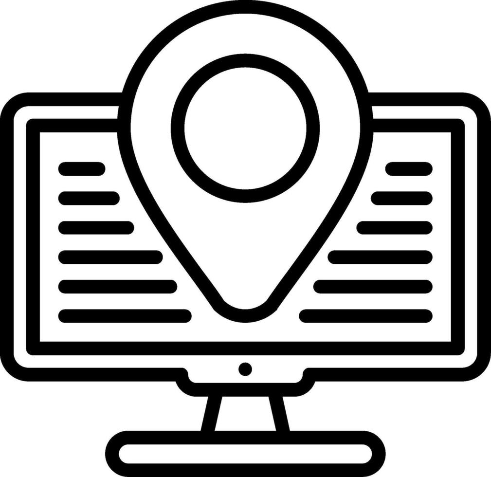 Digital Nomad Line Icon vector