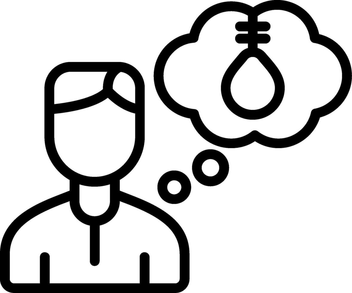 Suicide Line Icon vector