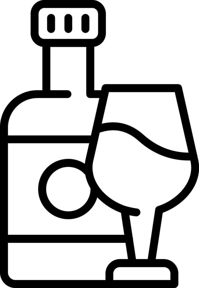 Alcoholic Drink Line Icon vector