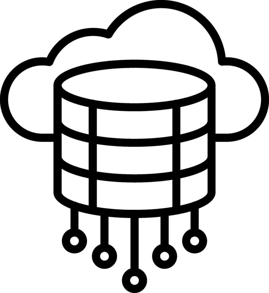 Web Hosting Line Icon vector