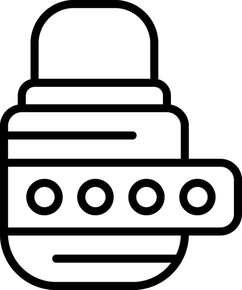 Padlock Line Icon vector