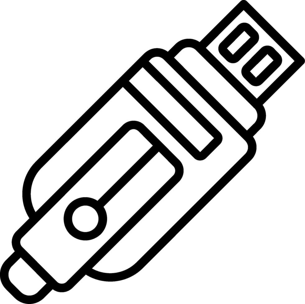 Usb Line Icon vector