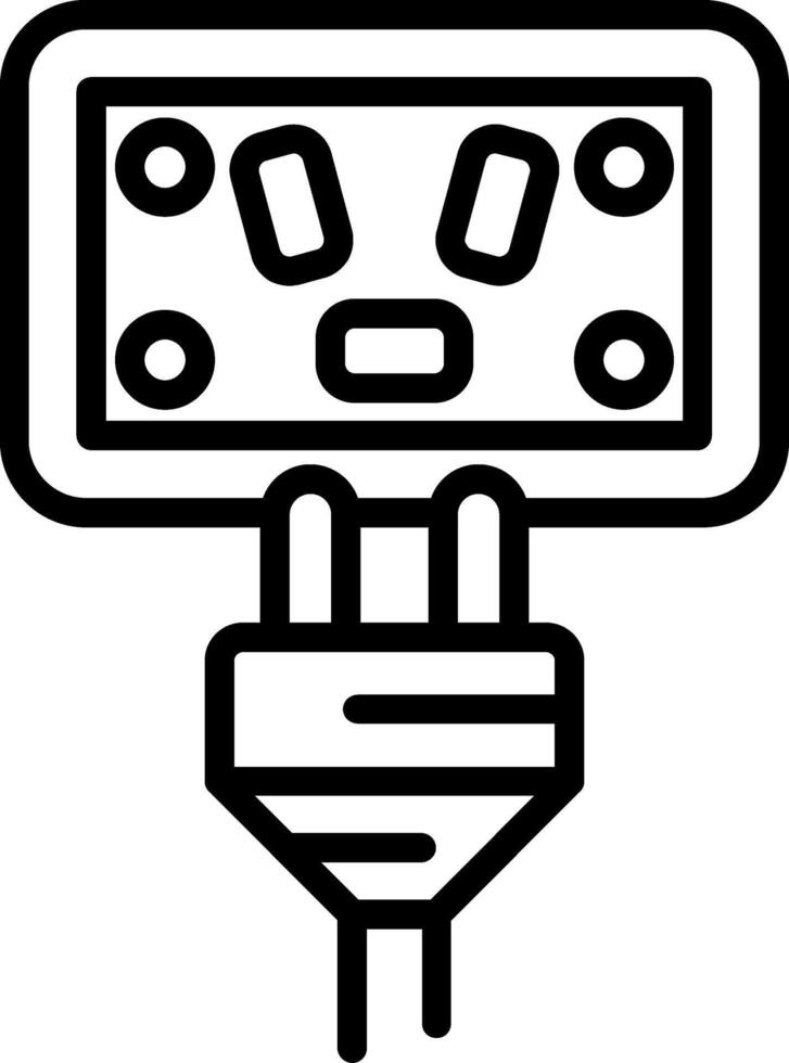 Socket Line Icon vector