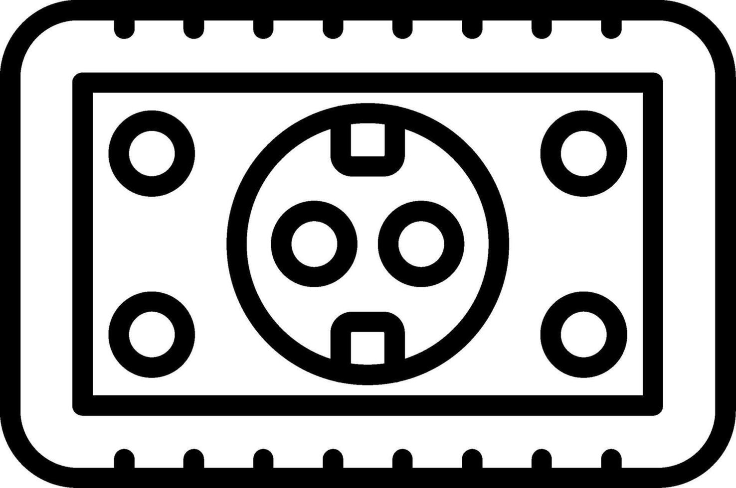 Socket Line Icon vector