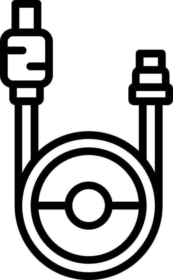 Usb Cable Line Icon vector