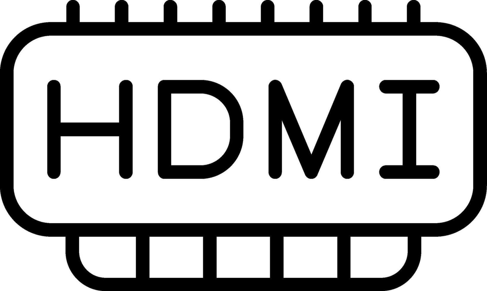 Hdmi Port Line Icon vector