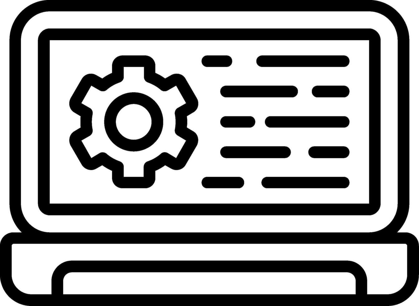 Laptop Line Icon vector