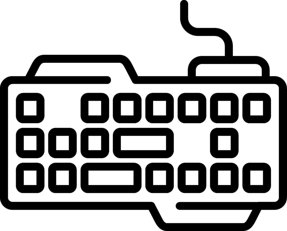 Keyboard Line Icon vector