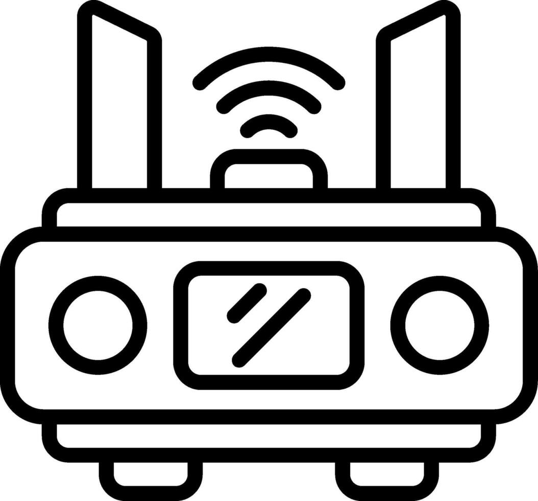 Router Line Icon vector