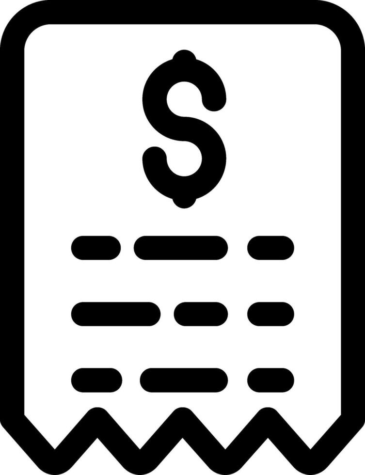 Receipt Line Icon vector