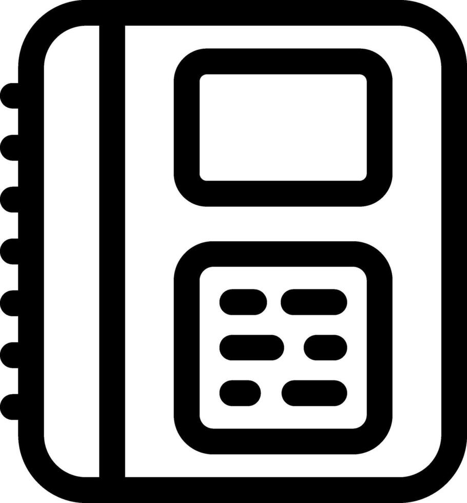 Notebook Line Icon vector