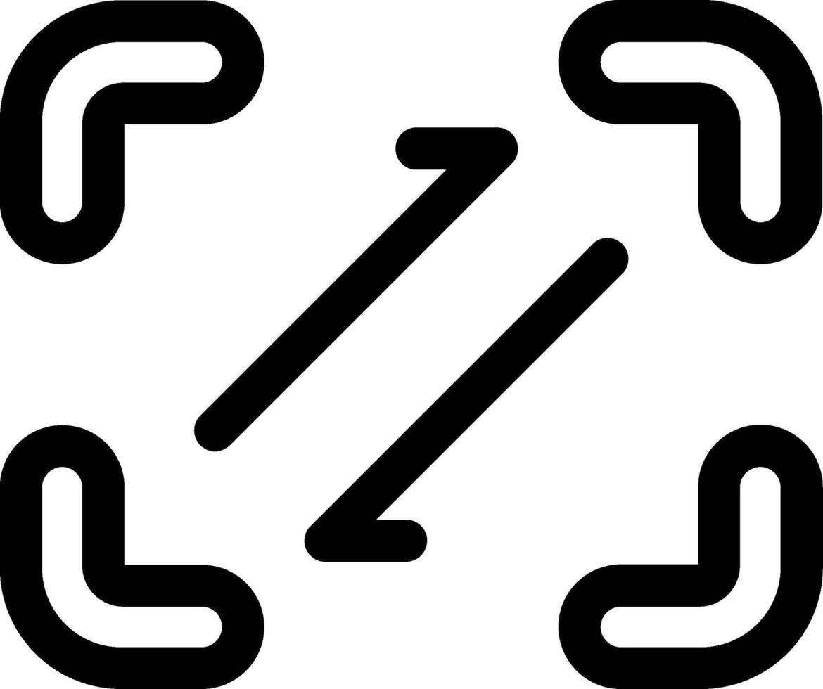 Expand Line Icon vector