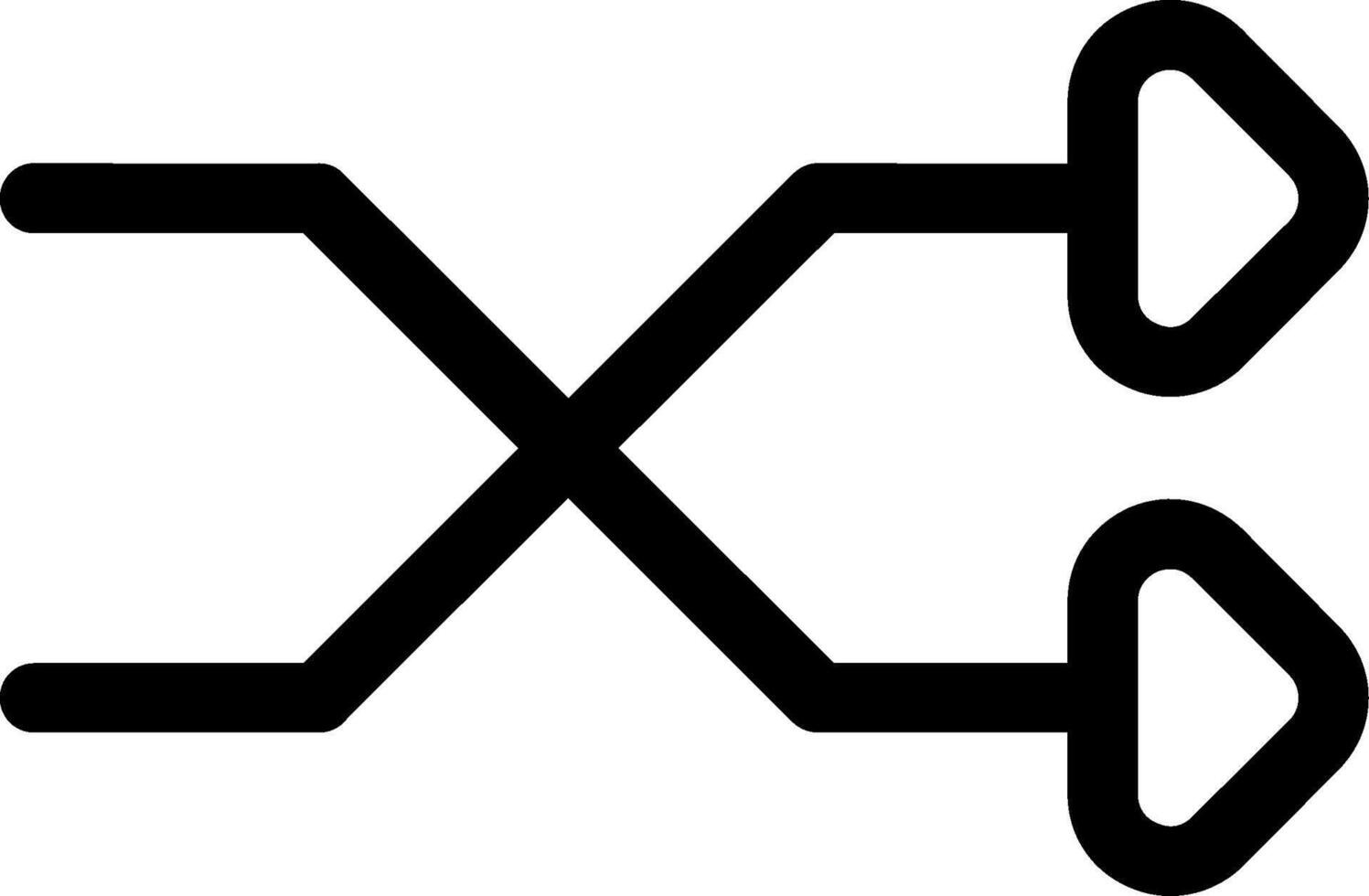 Shuffle Line Icon vector