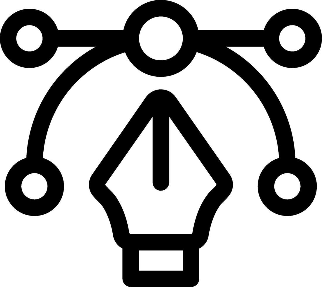 Illustrator Line Icon vector