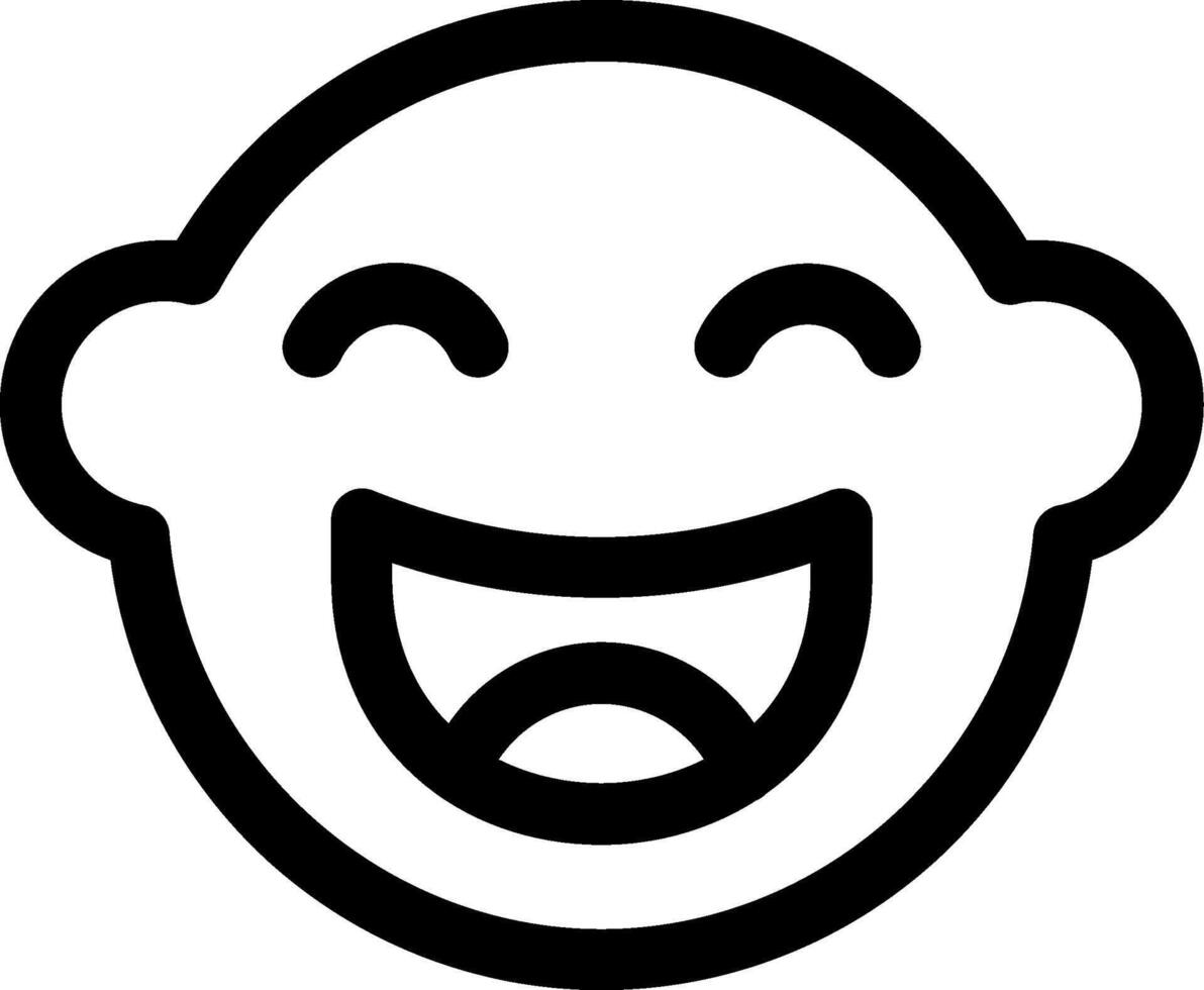 Child Head Line Icon vector