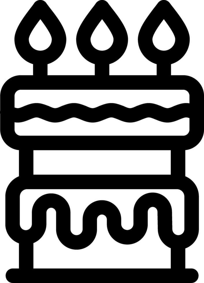 Birthday Cake Line Icon vector