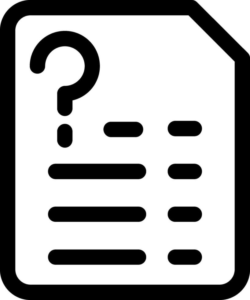 Question Line Icon vector