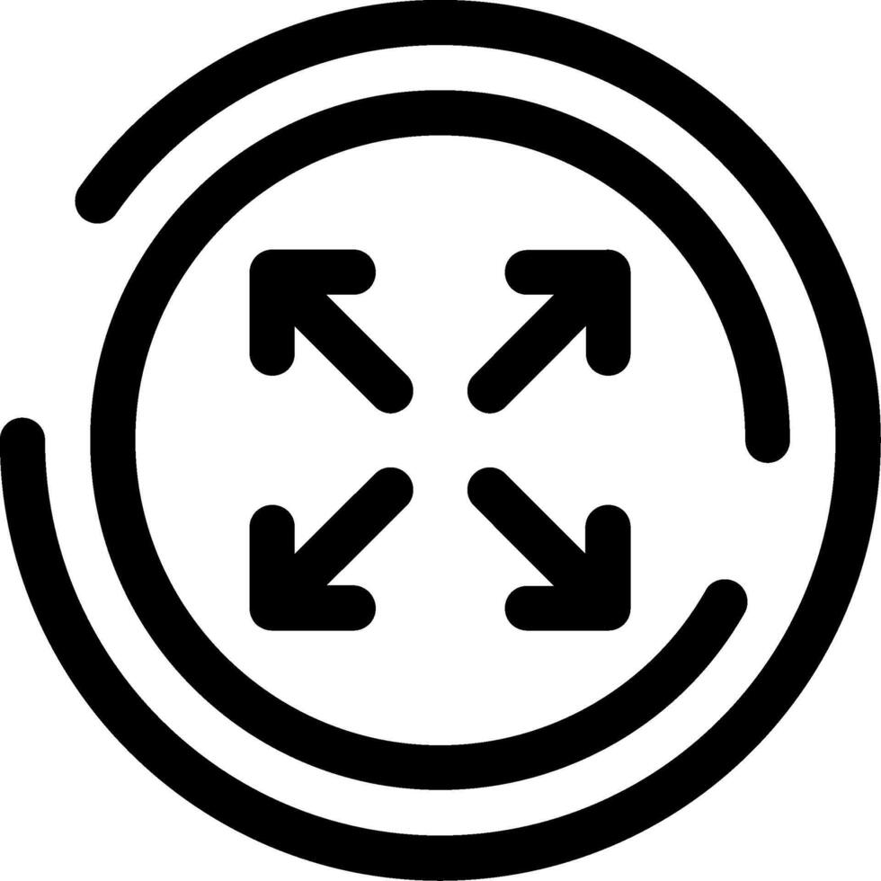 Expand Line Icon vector