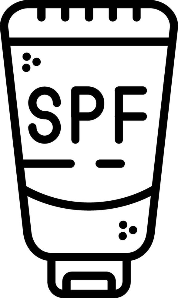 Sunscreen Line Icon vector