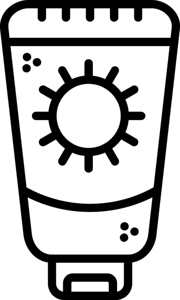Sunscreen Line Icon vector