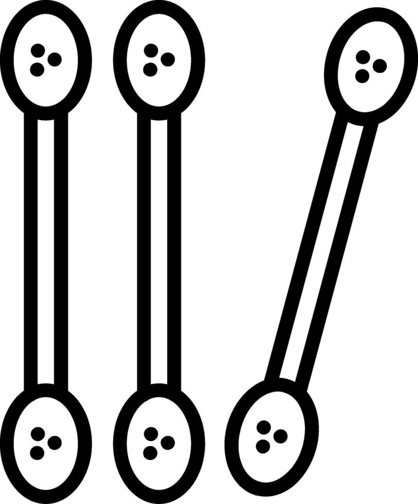 Cotton Buds Line Icon vector