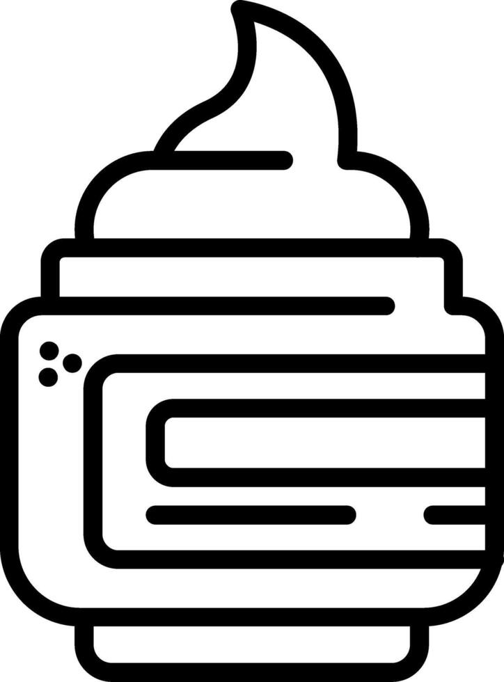Cream Line Icon vector