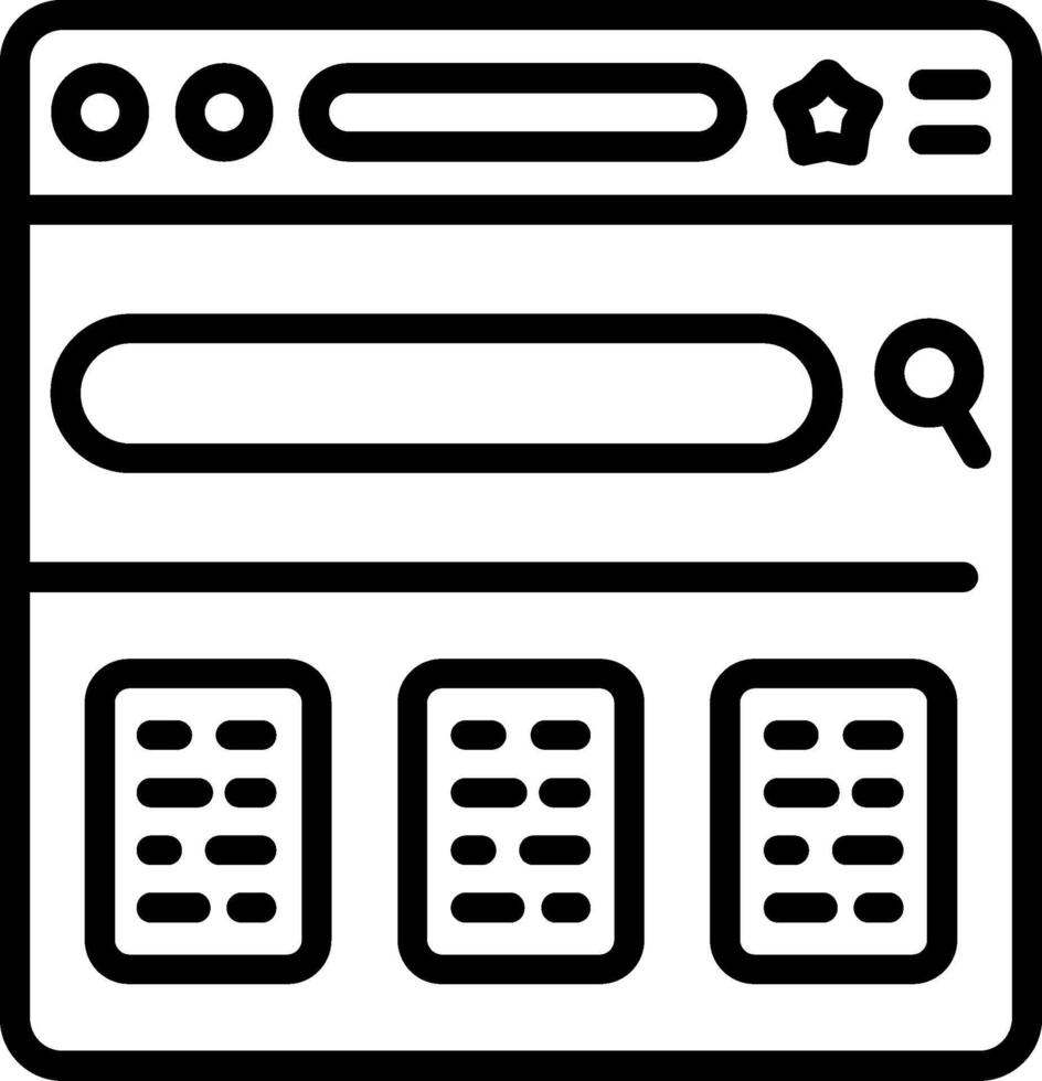 Landing Page Line Icon vector