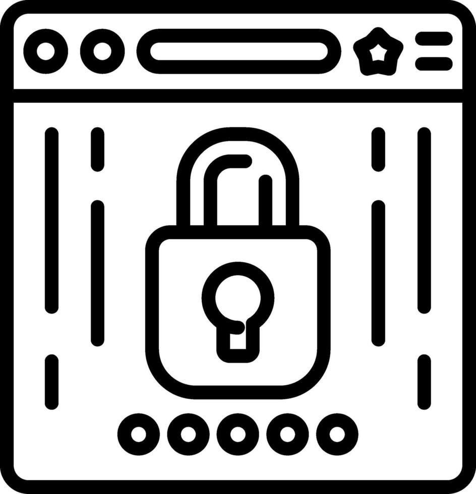 Privacy Policy Line Icon vector