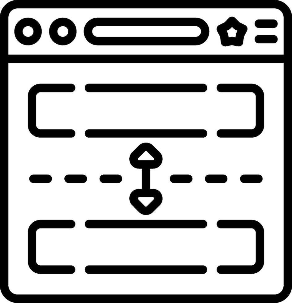 Gap Line Icon vector