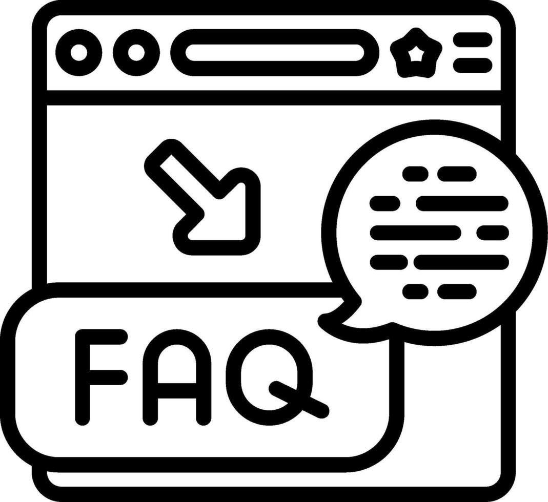 Faq Line Icon vector