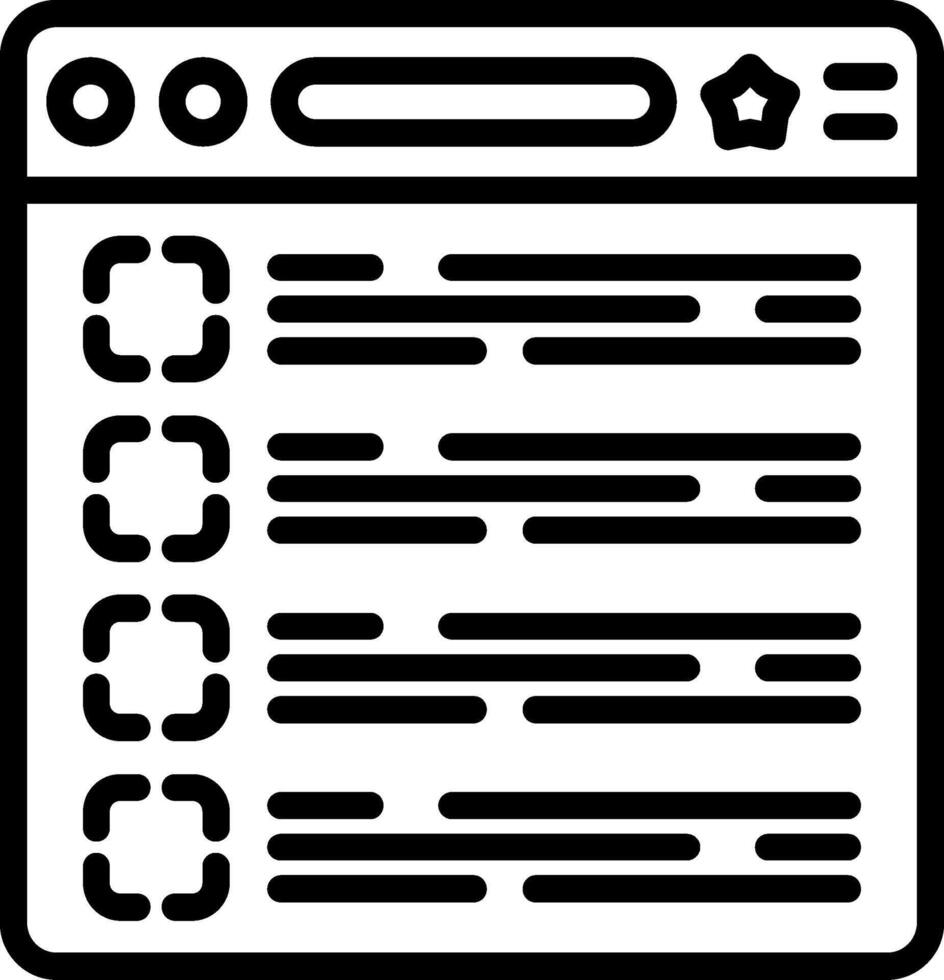 Tick Boxes Line Icon vector